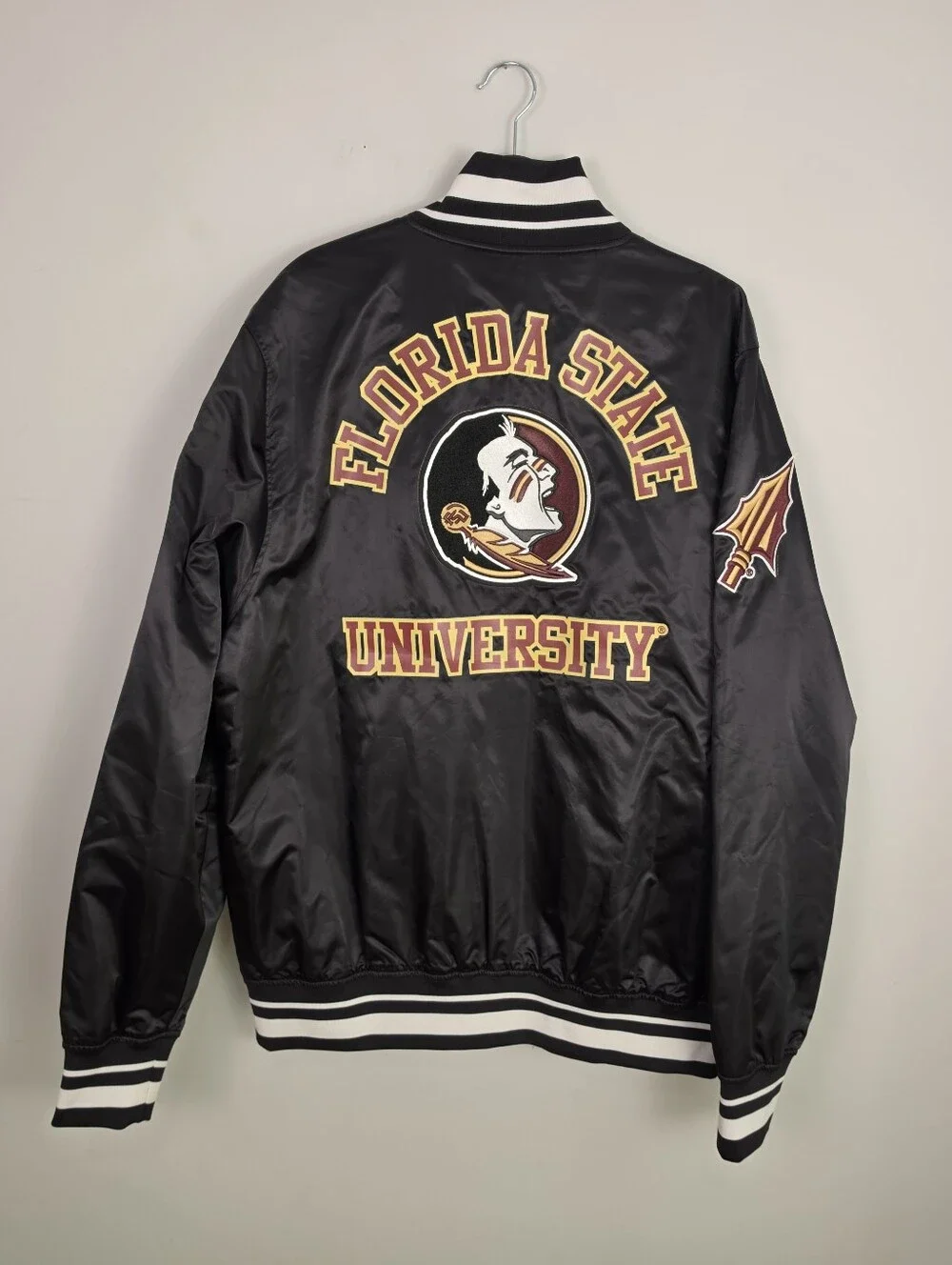 Pro Standard Florida State Seminoles Classic Men's Satin Full-Snap Jacket Sz 2XL